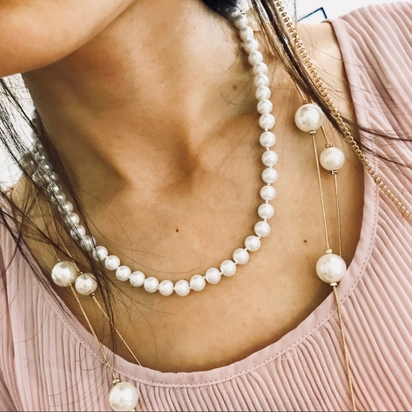 Brand new 2 Layers long pearl necklace - Picture 3 of 4